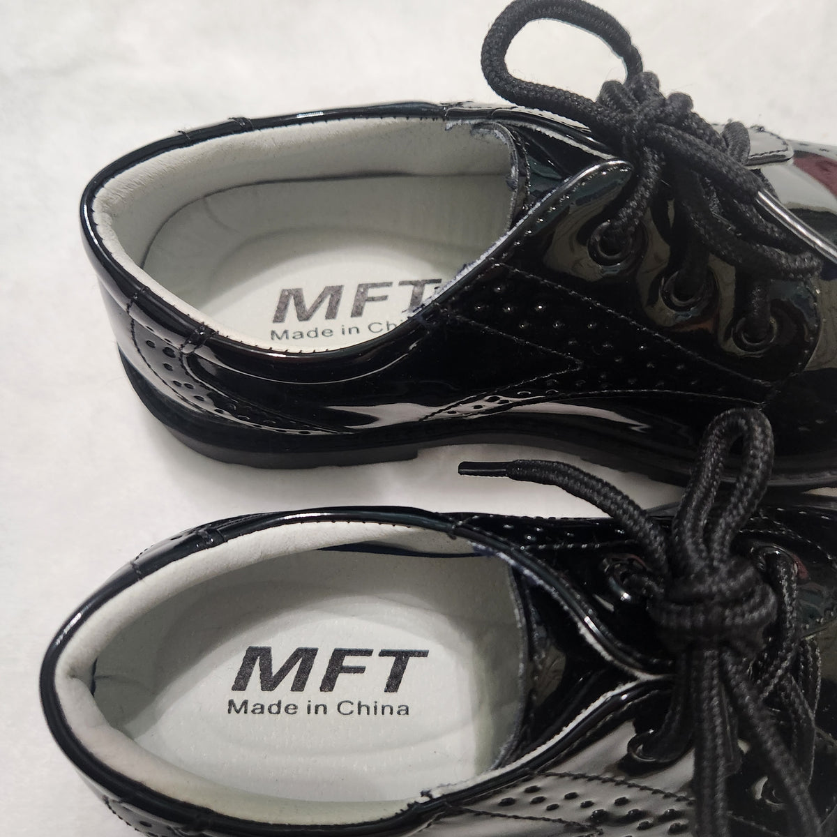 #167 MFT Boys Size 33 / 1.5 Black Oxford Dress Shoes
