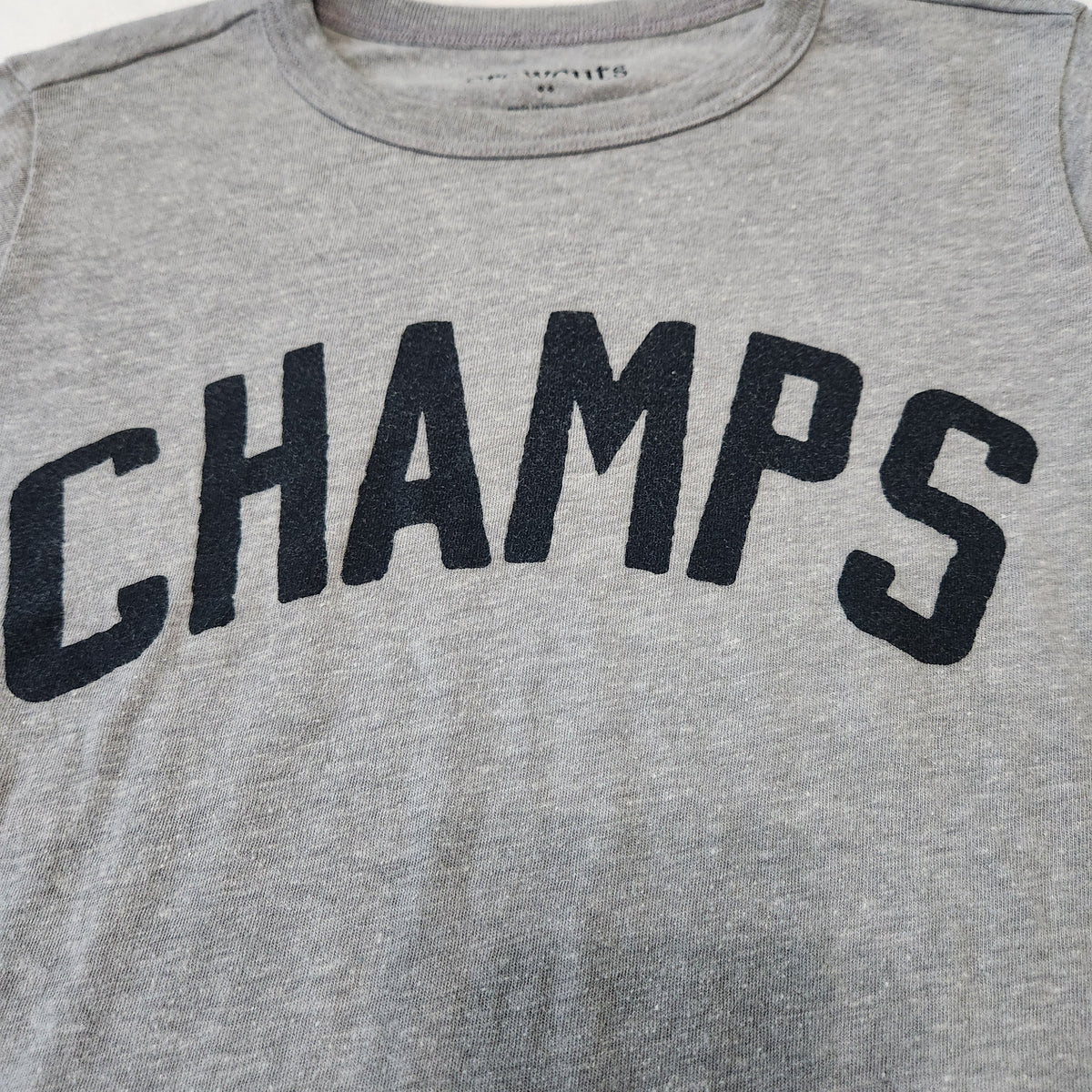 #167 Crewcuts Champs Boys 6/7 Gray Short Sleeve Tee