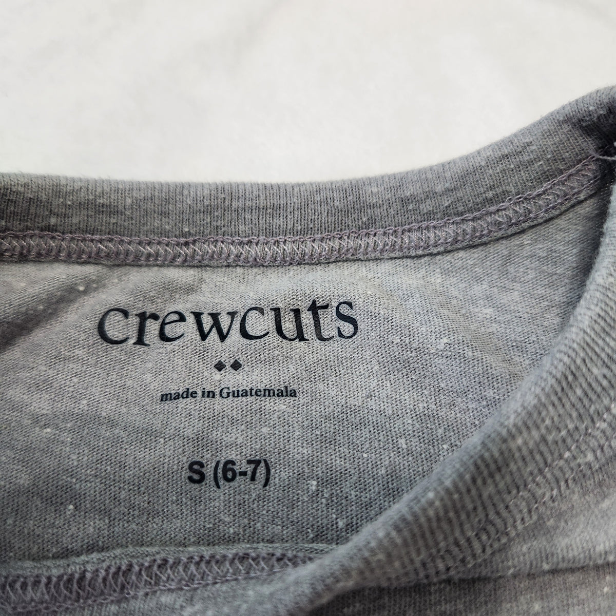 #167 Crewcuts Champs Boys 6/7 Gray Short Sleeve Tee