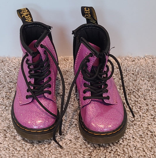 #188 Girls Toddler Size 7 Purple Sparkly Doc Martens