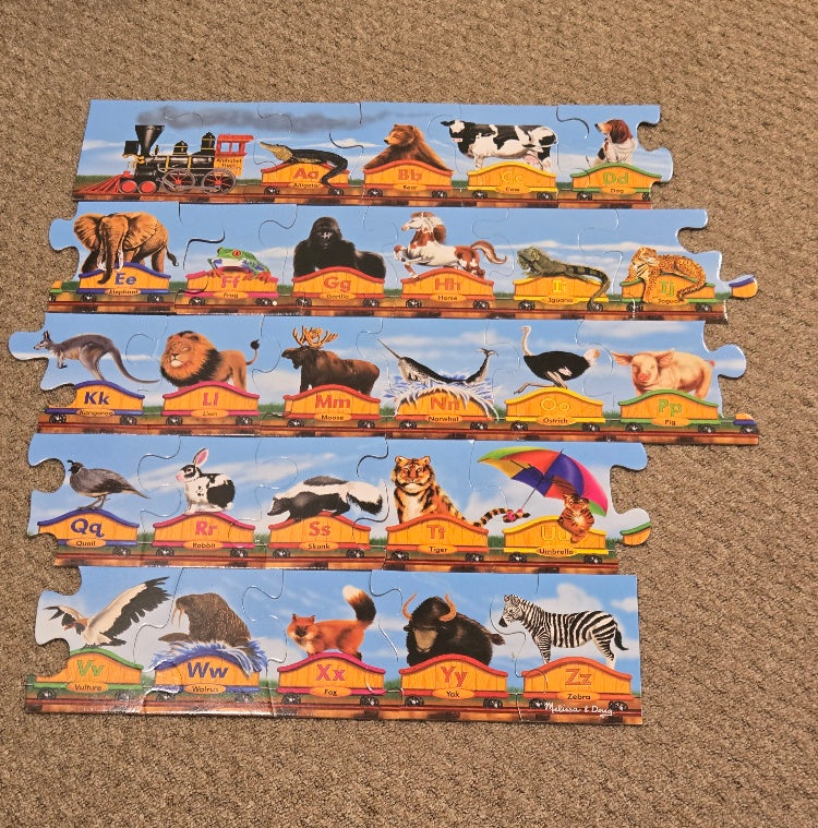 #13 Melissa & Doug Alphabet Train Puzzle