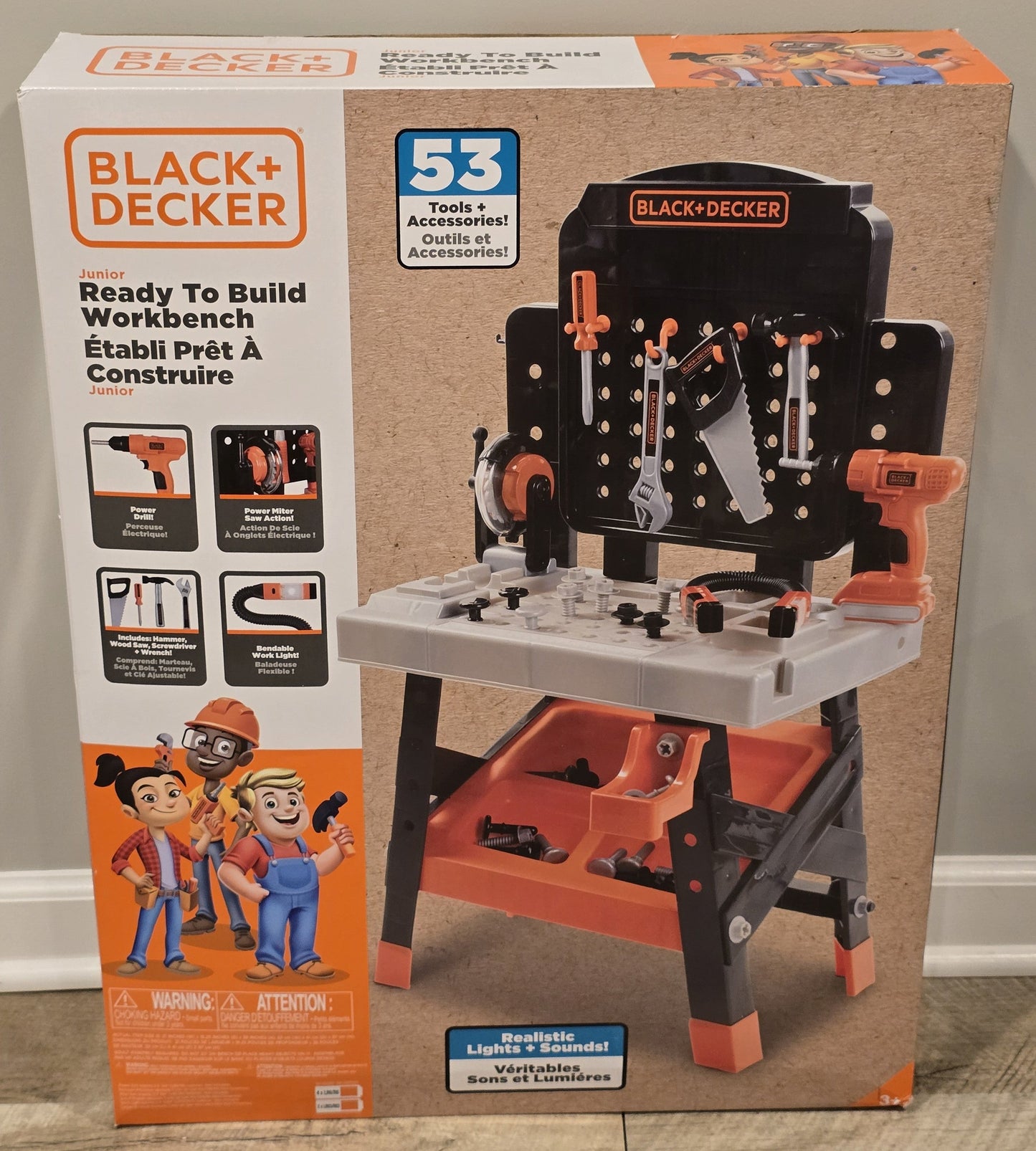 #131 REDUCED Black and Decker Toy Workbench New in Box