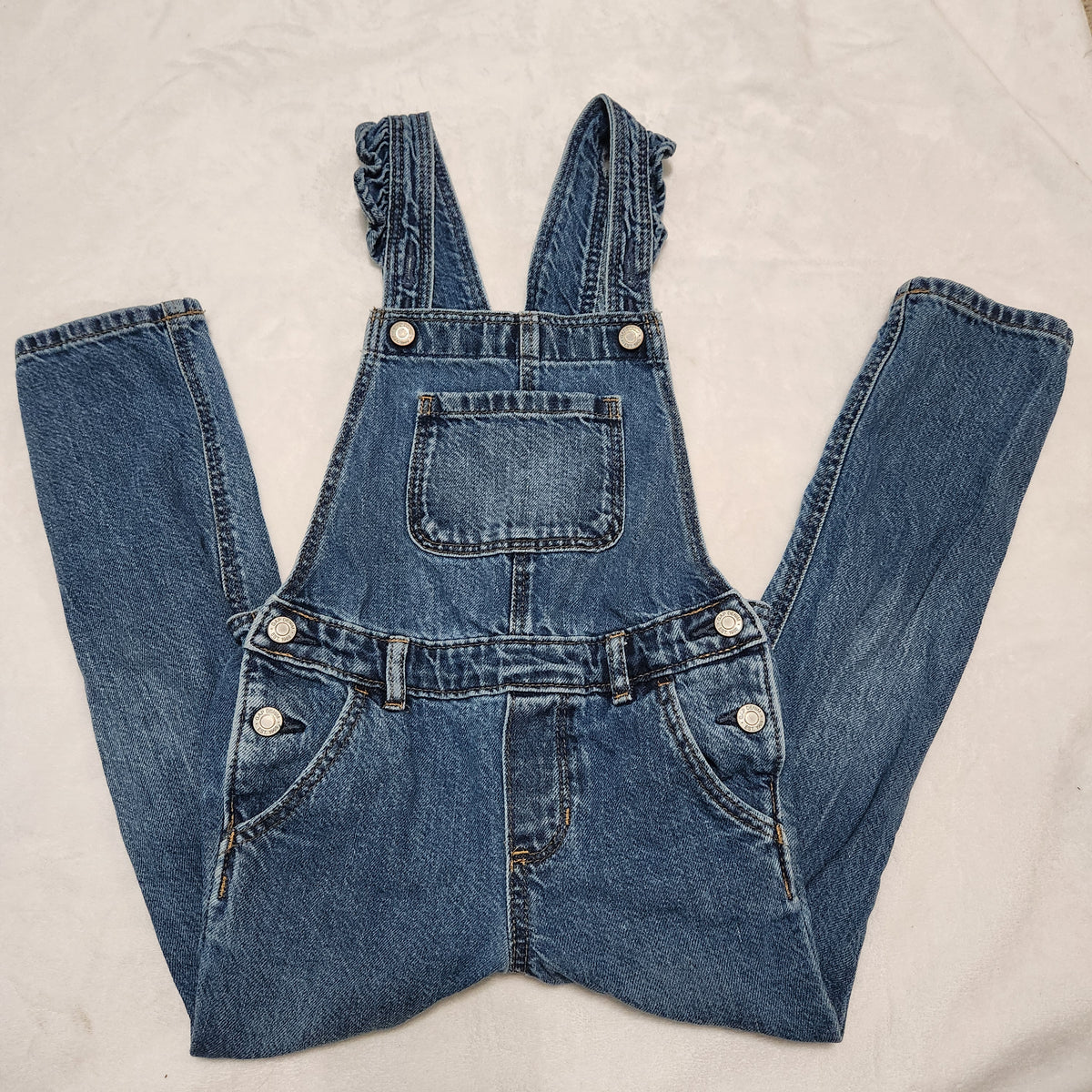 #167 Baby Gap 5T Blue Jean Denim Overalls Pants