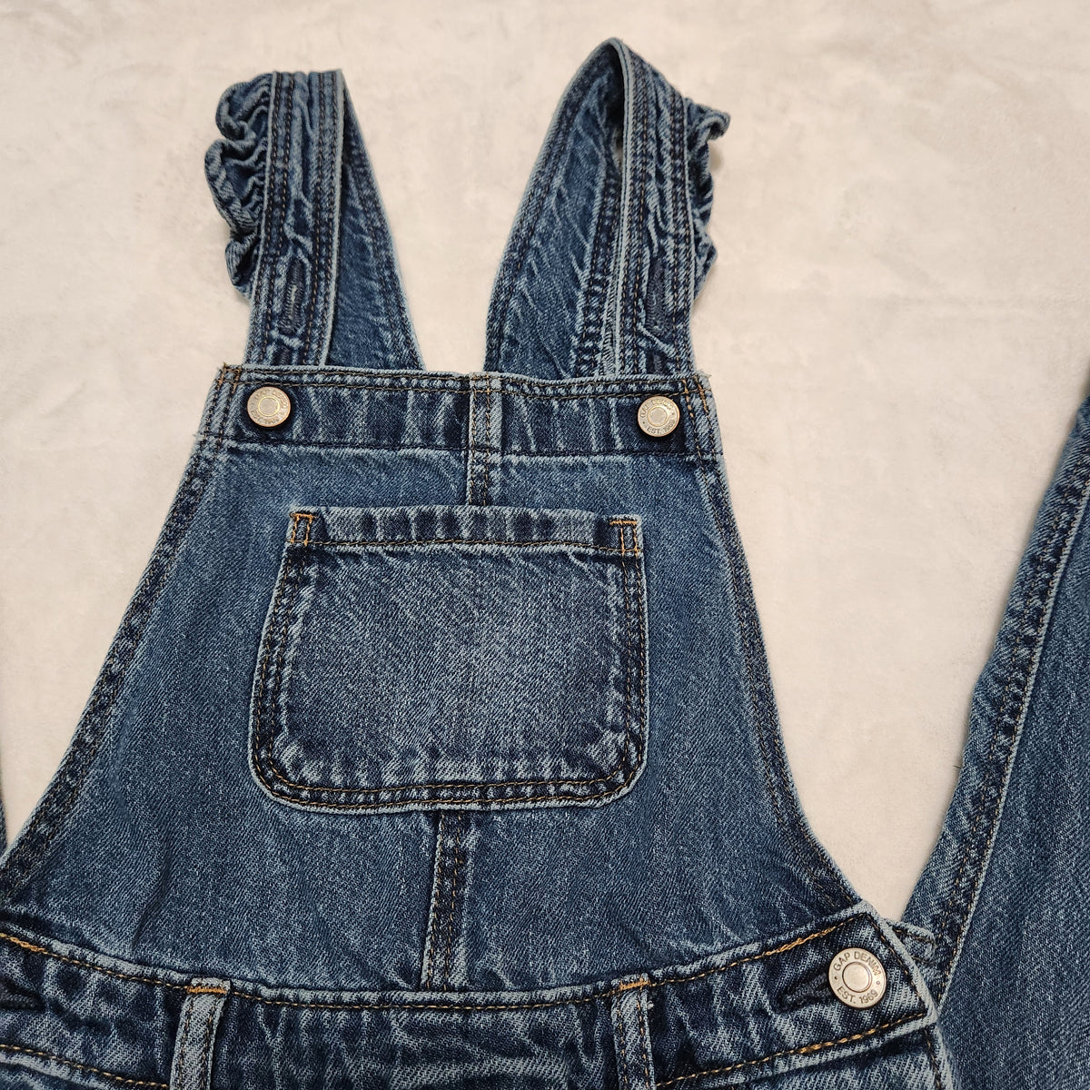 #167 Baby Gap 5T Blue Jean Denim Overalls Pants