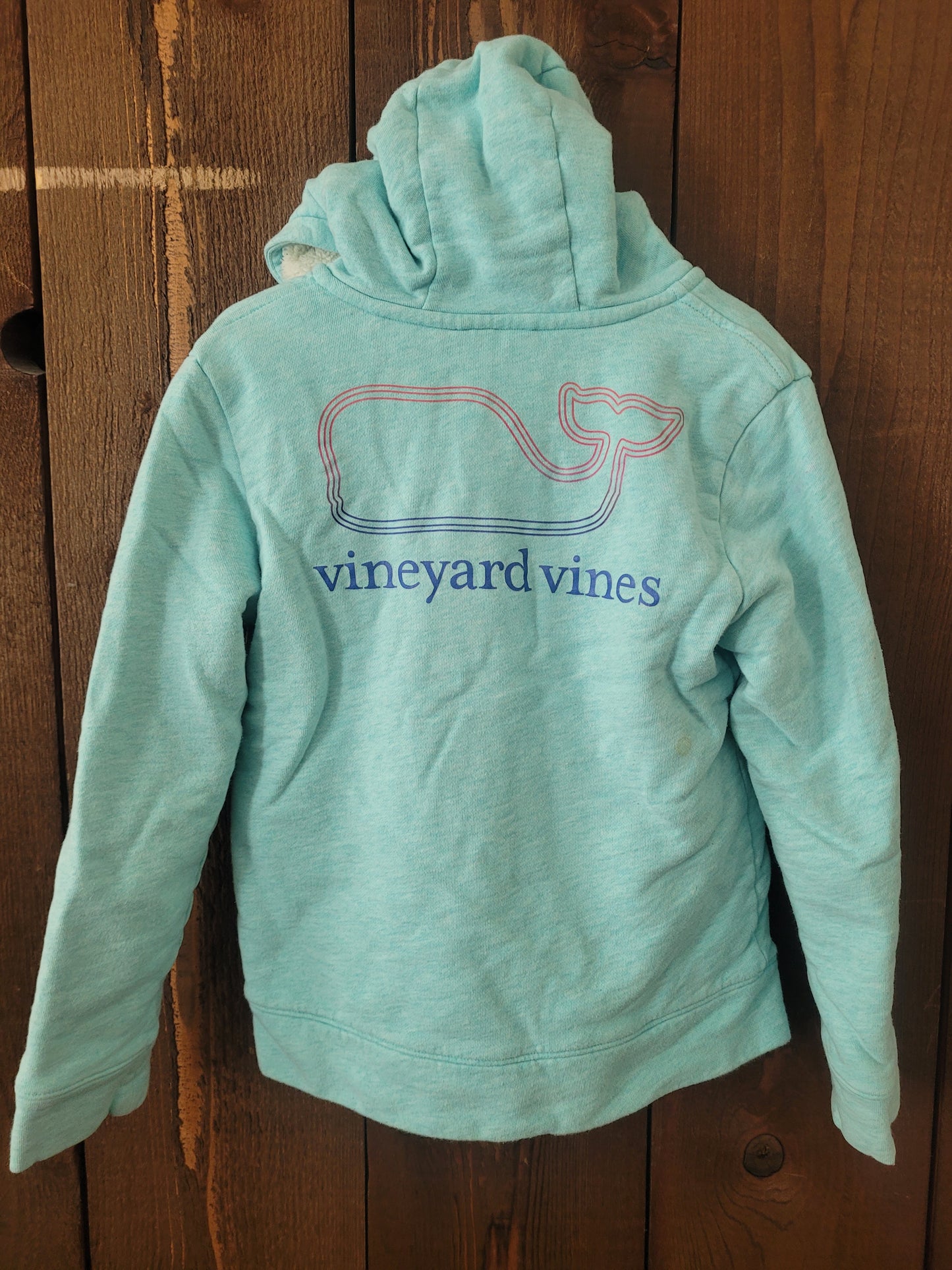 #109 Vineyard Vines Sherpa-Lined Zip-Up Hoodie Girl's Size S (7-8)