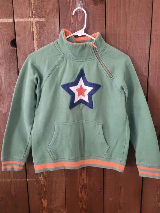 #109 Mini Boden Mock Turtleneck Star Sweatshirt Girl's Size 11-12Y