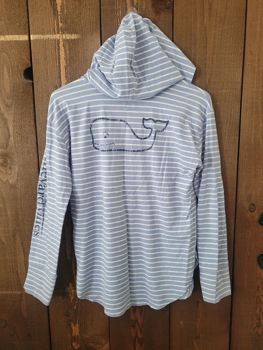 #109 *REDUCED* Vineyard Vines Striped Hooded Long-Sleeve Tee Girl's Size XL (16)