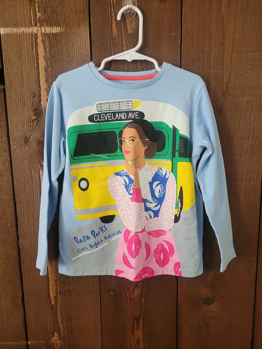 #109 NWOT Piccolina Rosa Parks Long-Sleeve Top Girl's Size 7