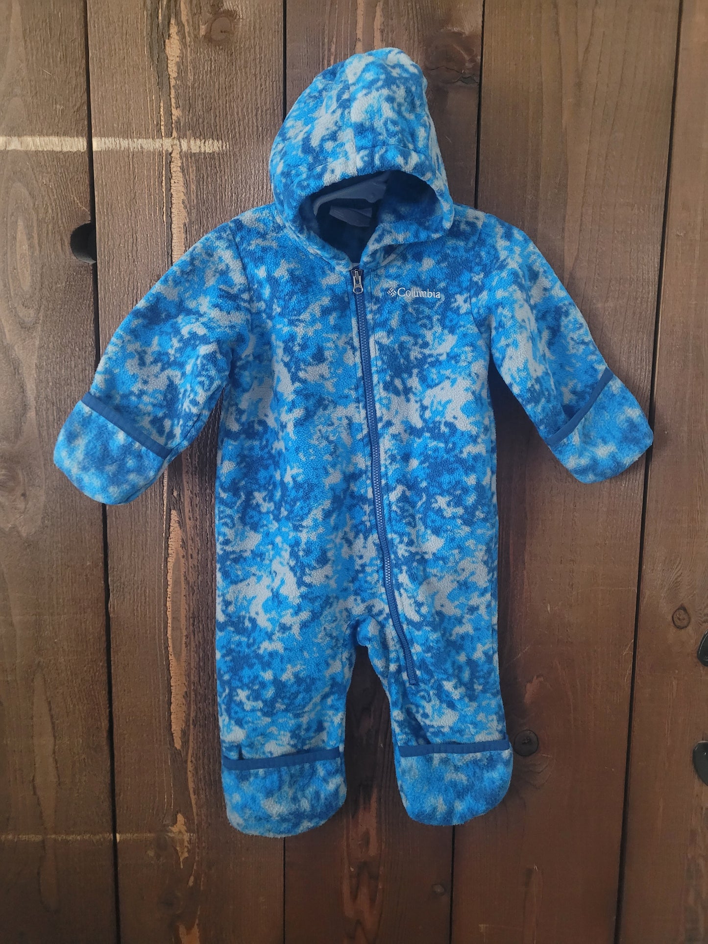 #109 Columbia Fleece Winter Bunting Boys Size 6-12M