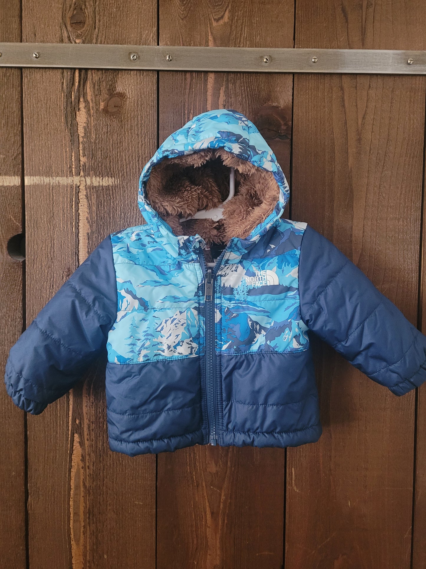#109 *REDUCED* North Face Puffer Coat with Sherpa Lining Boys Size 3-6M