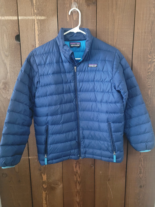 #109 Patagonia Down Sweater Puffer Jacket Boys Size L (12)