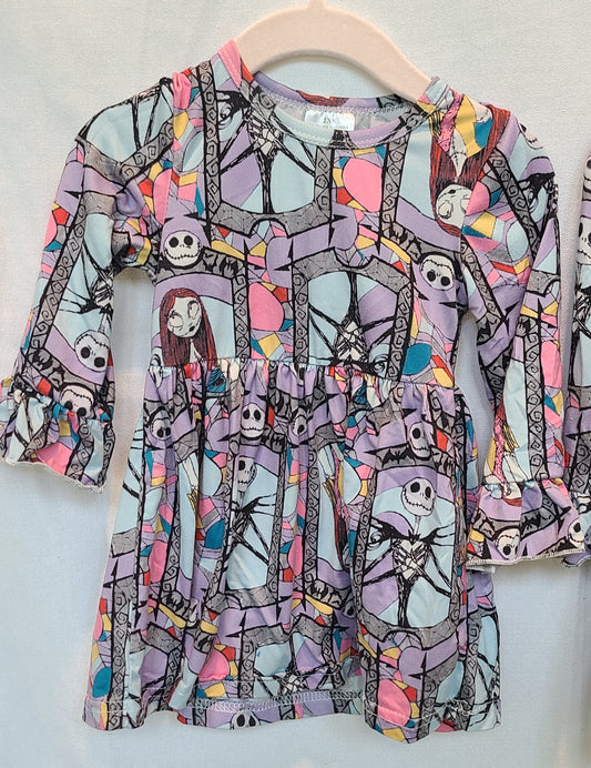 #188 Girls 2XS (6M-12M) Nightmare Before Christmas Dress Small Shop (1 of 2)