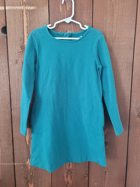 #109 Primary Green Long-Sleeve Dress Girls Size 6-7