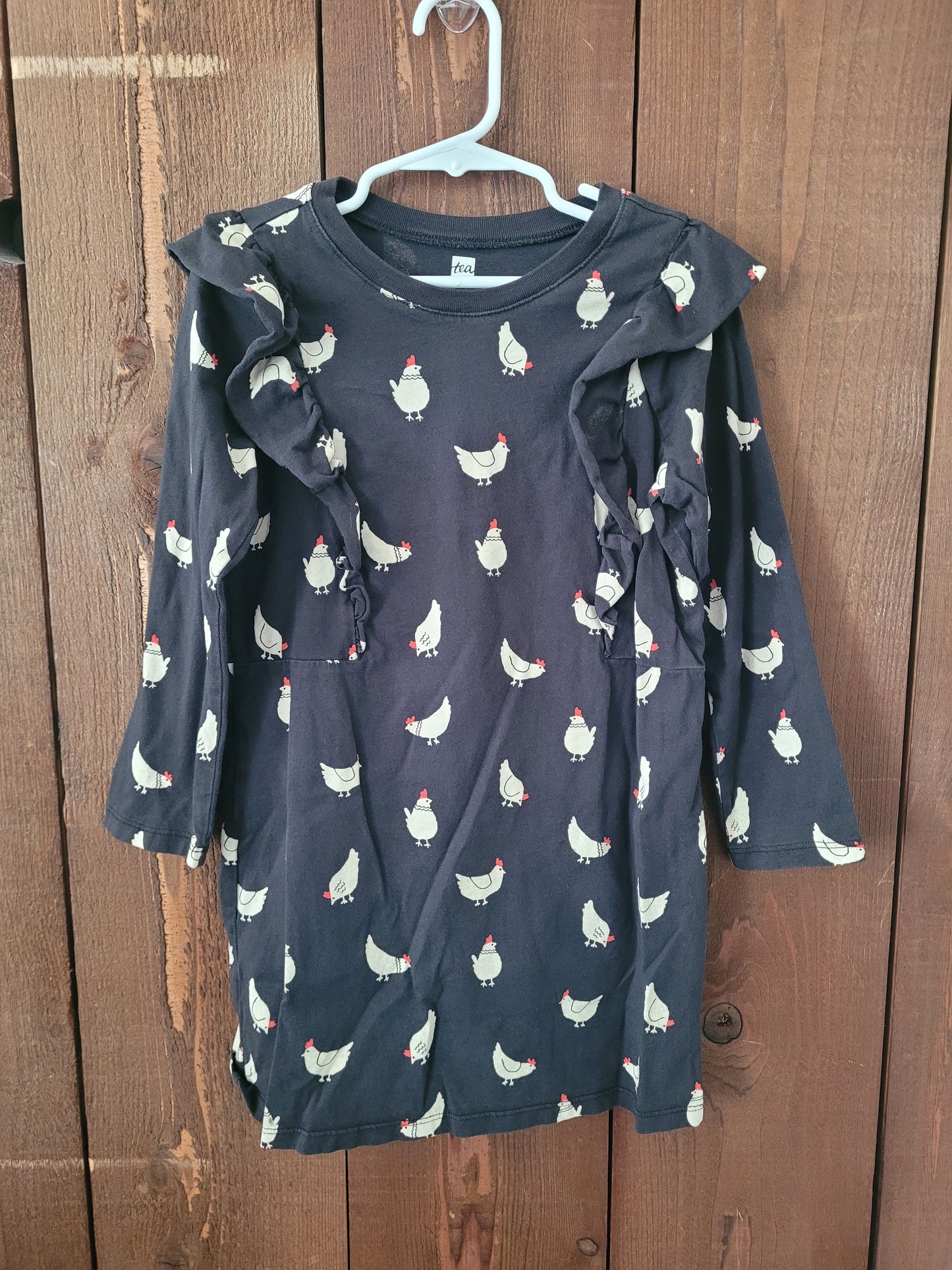 #109 Tea Collection Chicken Dress Girls Size 7