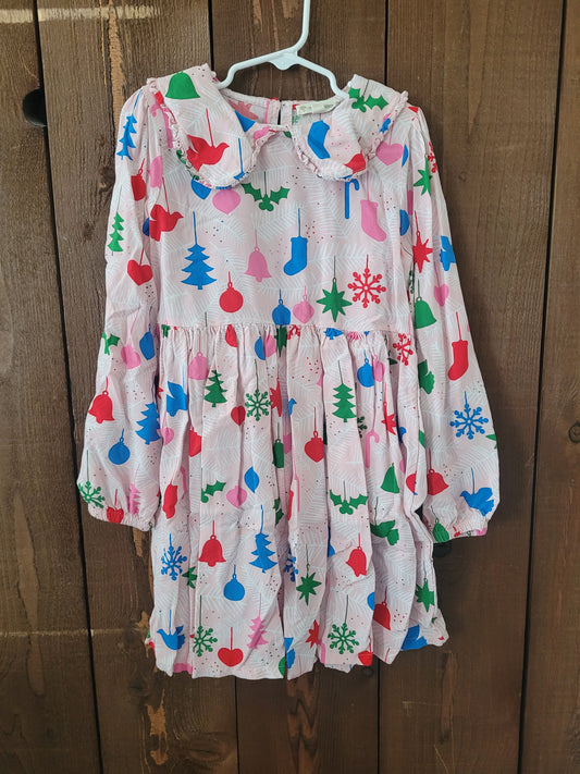 #109 Tucker + Tate Christmas Ornament Dress Girls Size 8