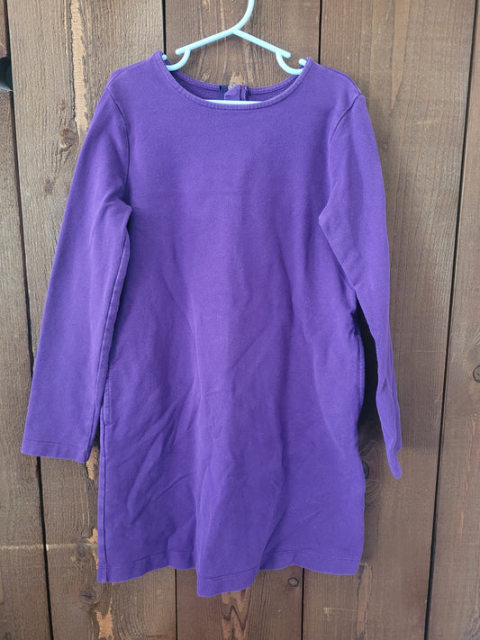 #109 Primary Long-Sleeve Purple Dress Girls Size 8-9