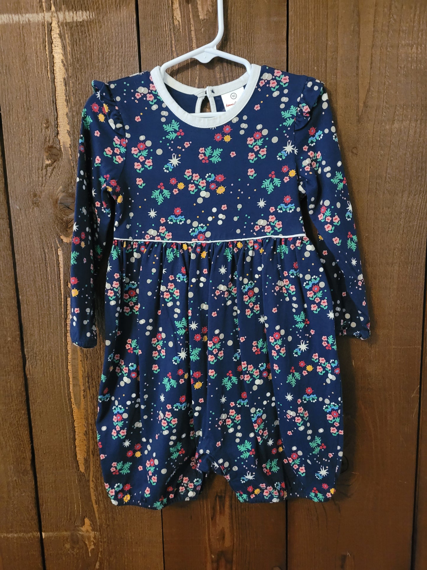 #109 *REDUCED* Hanna Andersson Floral Romper Girls Size 90/3T