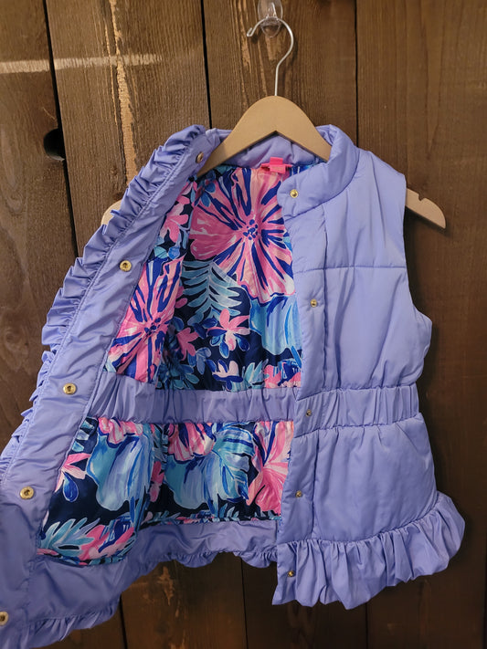 #109 *REDUCED* Lilly Pulitzer Lilac Puffer Vest Girls Size XL (12-14)