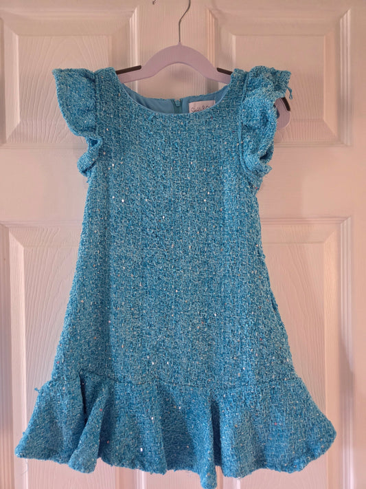 REDUCED Seller 184 Blue Tweed dress