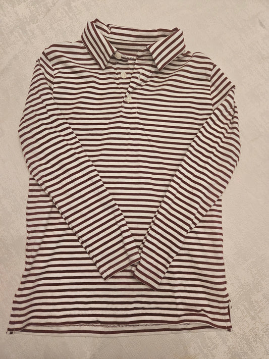 Seller #102 - Boys - Crewcuts Long Sleeve Striped Polo Shirt - Size 6/7