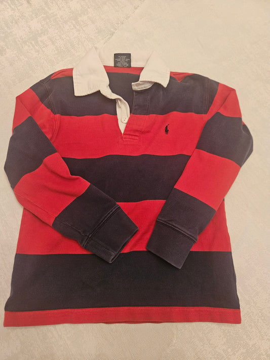 Seller #102 - Boys - Ralph Lauren Long Sleeve Striped Rugby Polo - Size 6