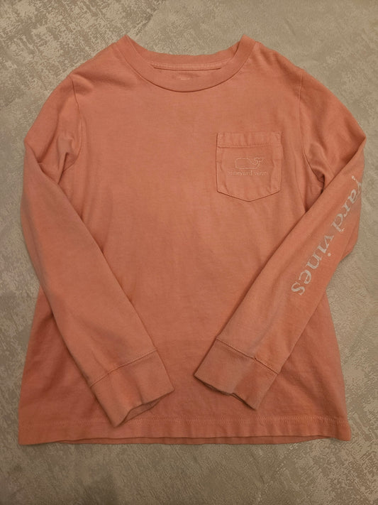 Seller #102 - Boys - Vineyard Vines Long Sleeve Coral Shirt - Size 6