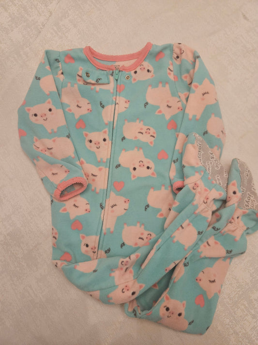 Seller #102 - Girls - Simple Joys Fleece Piglet Pajamas - Size 24 months