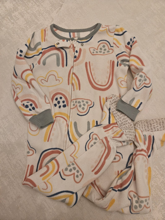 Seller #102 - Girls - Carters Fleece Rainbow Pajamas - Size 2