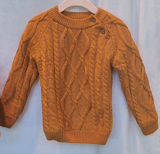 #188 Girls 18-24M Faux Fur Lined Sweater Dress (1 of 2) *REDUCED*