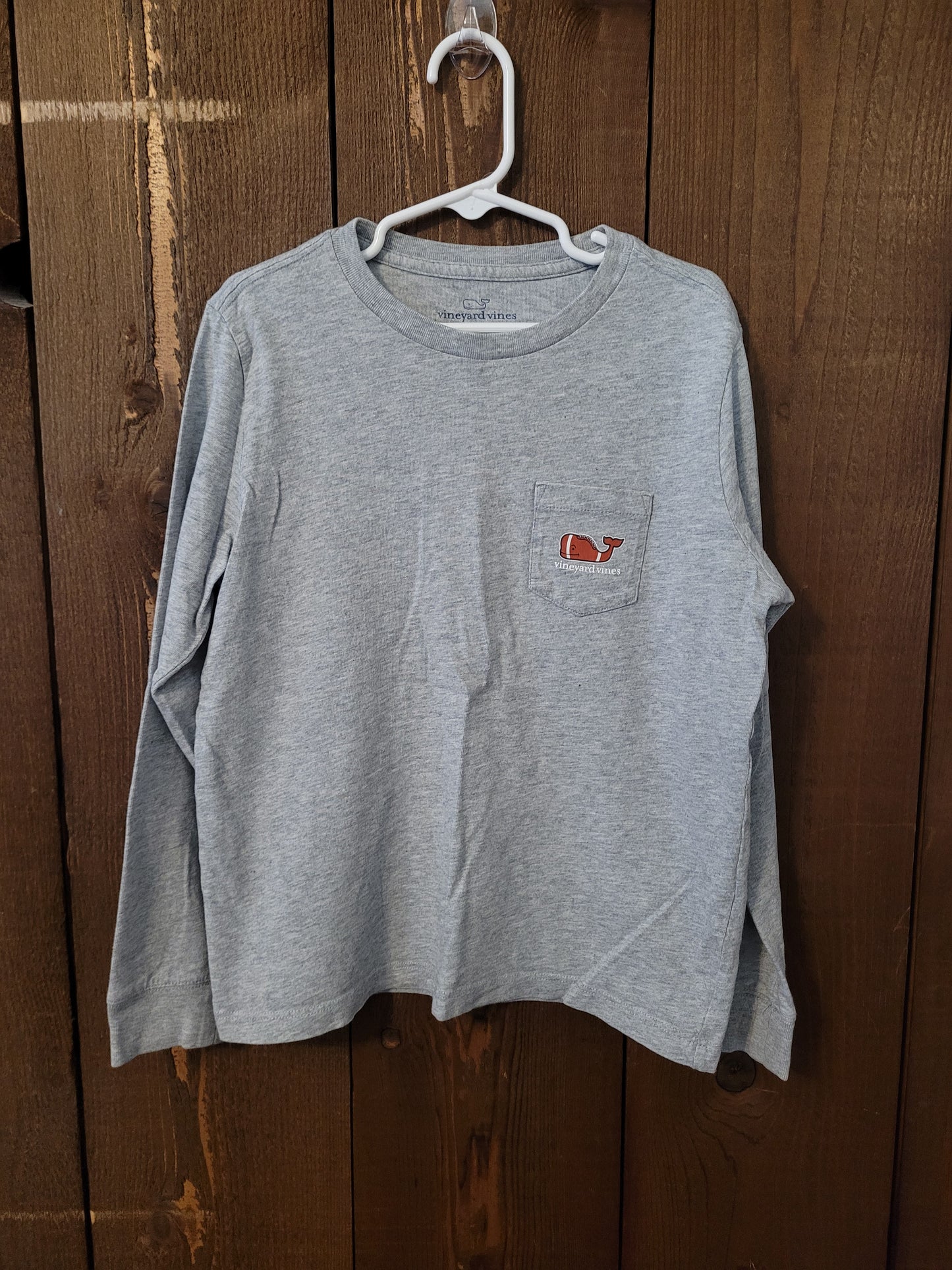 #109 Vineyard Vines Football Long-Sleeve Tee Boys Size 7