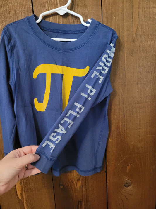 #109 Peek... Pi Day Long-Sleeve Top Boys Size S (4/5)