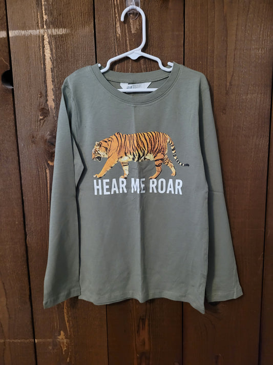 #109 H&M Tiger Long-Sleeve Top Boys Size 6/7