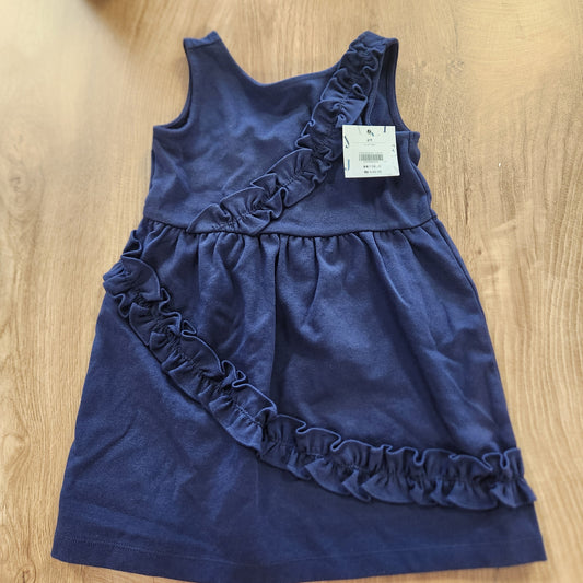 #167 NWT Janie and Jack 2T Ruffled Navy Dress