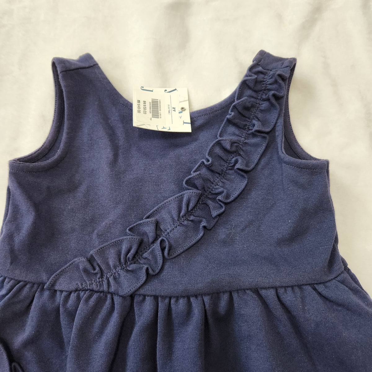 #167 NWT Janie and Jack 2T Ruffled Navy Dress