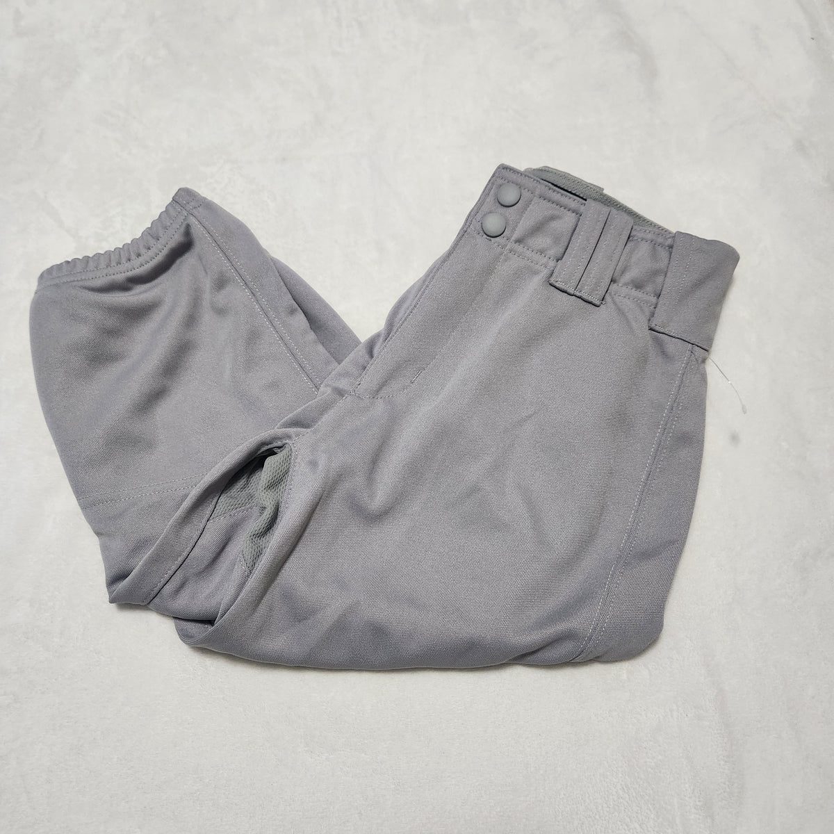 #167 NWOT Adidas YM 11-12 Gray Baseball Cropped Jersey Pants