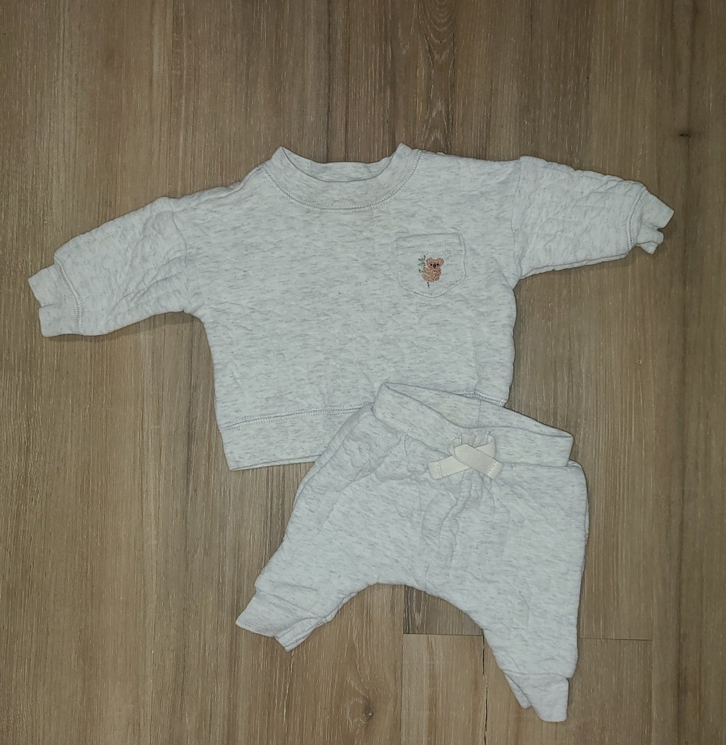 Seller #4 - Carter's NB Boy Gray Koala Pant & Sweater Set