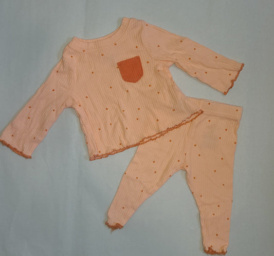 Seller #4 - Cat & Jack 0-3 month girl Orange Polka Dot outfit