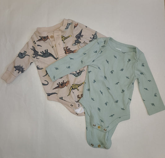 Seller #4 - Boys 0-3 Long Sleeve Bodysuit Dinosaur Bundle