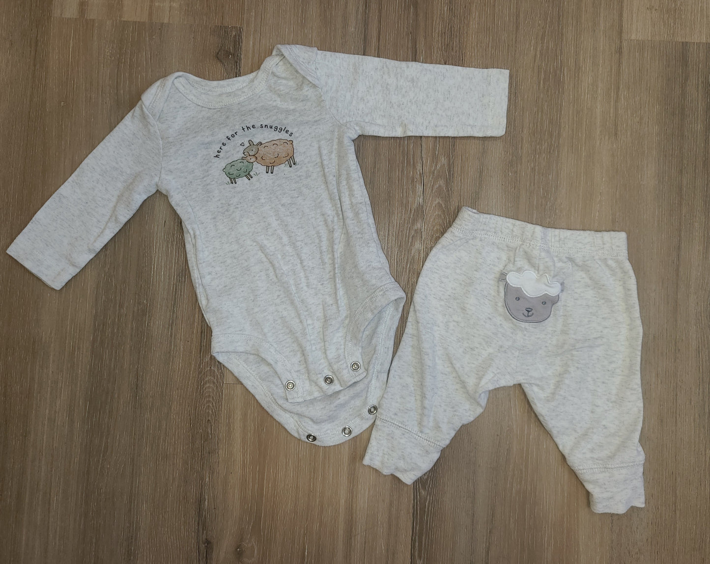 Seller #4 - Carter's 0-3 month gray sheep outfit