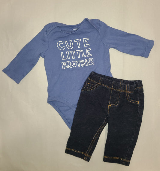 Seller #4 - Carter's 0-3 month boy Little Brother outfit
