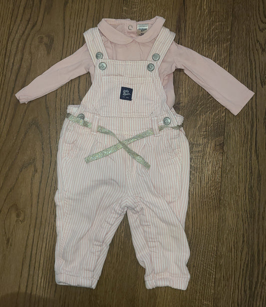 Seller #4 - OshKosh B'gosh 3-6 month pink overall outfit