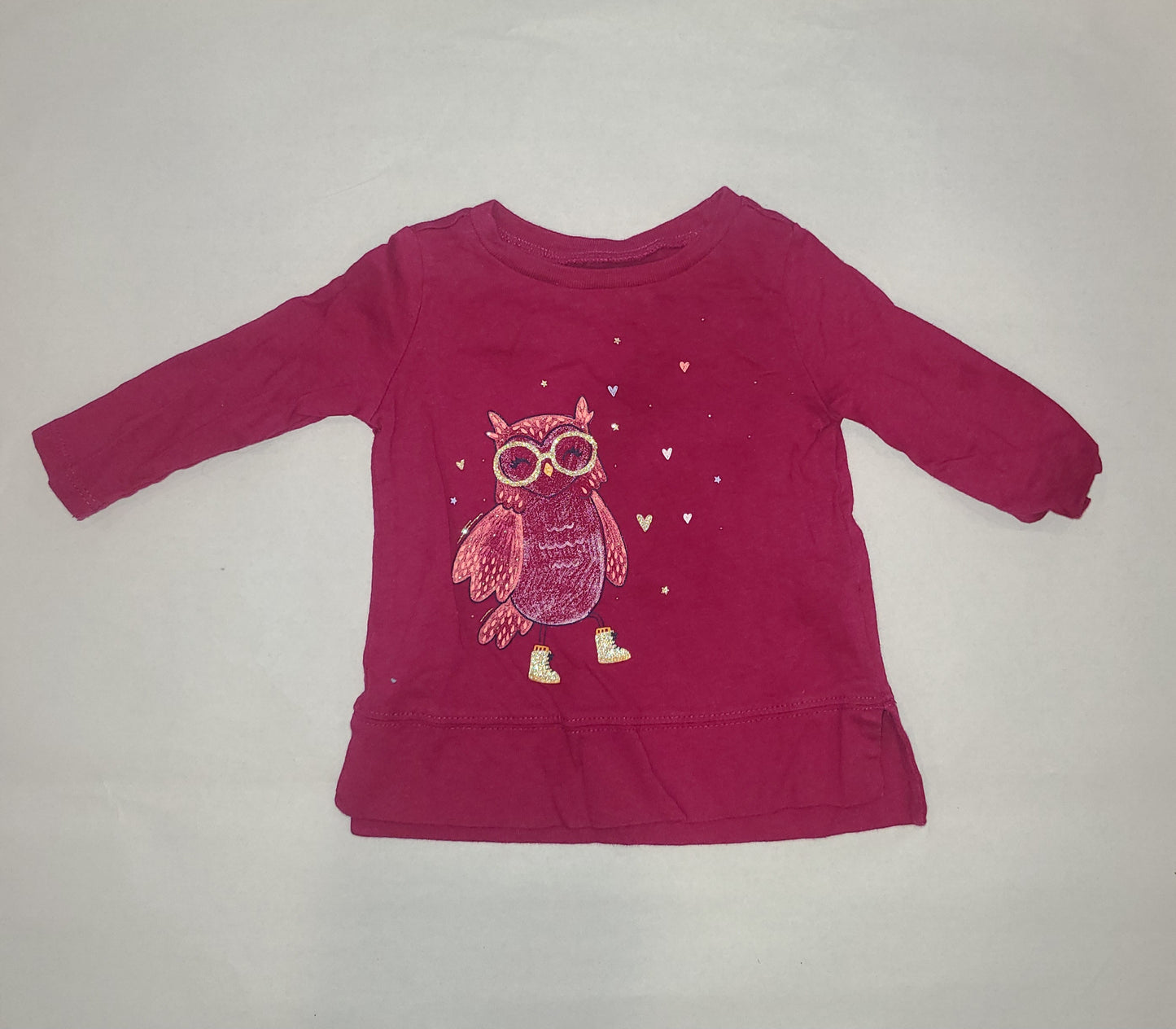 Seller #4 - Carter's 3-6 month girls long sleeve owl shirt