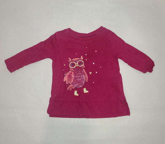 Seller #4 - Carter's 3-6 month girls long sleeve owl shirt