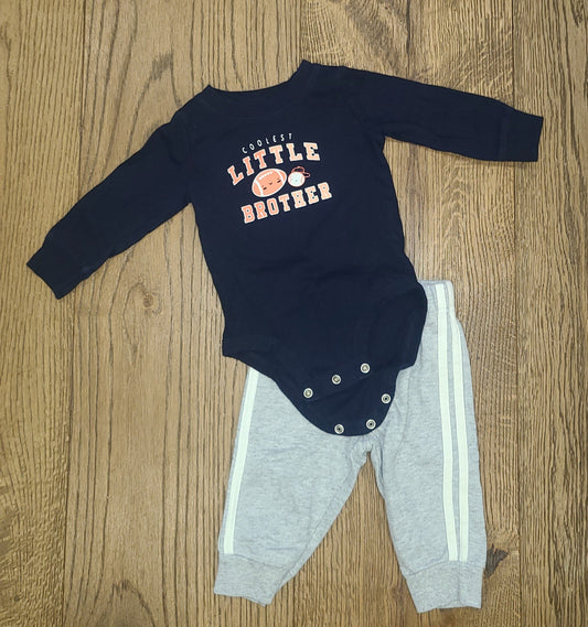 Seller #4 - Carter's 3-6 month boy little brother long sleeve body suit + pant outfit