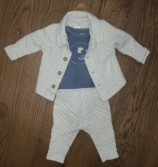 Seller #4 - Carter's 3-6 month boy sweater outfit