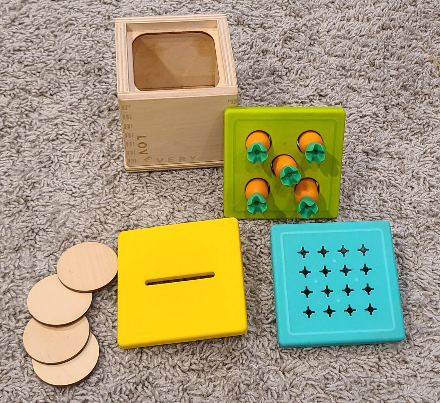 #188 Lovevery Toys from the Babbler Play Kit (Months 13, 14, 15)