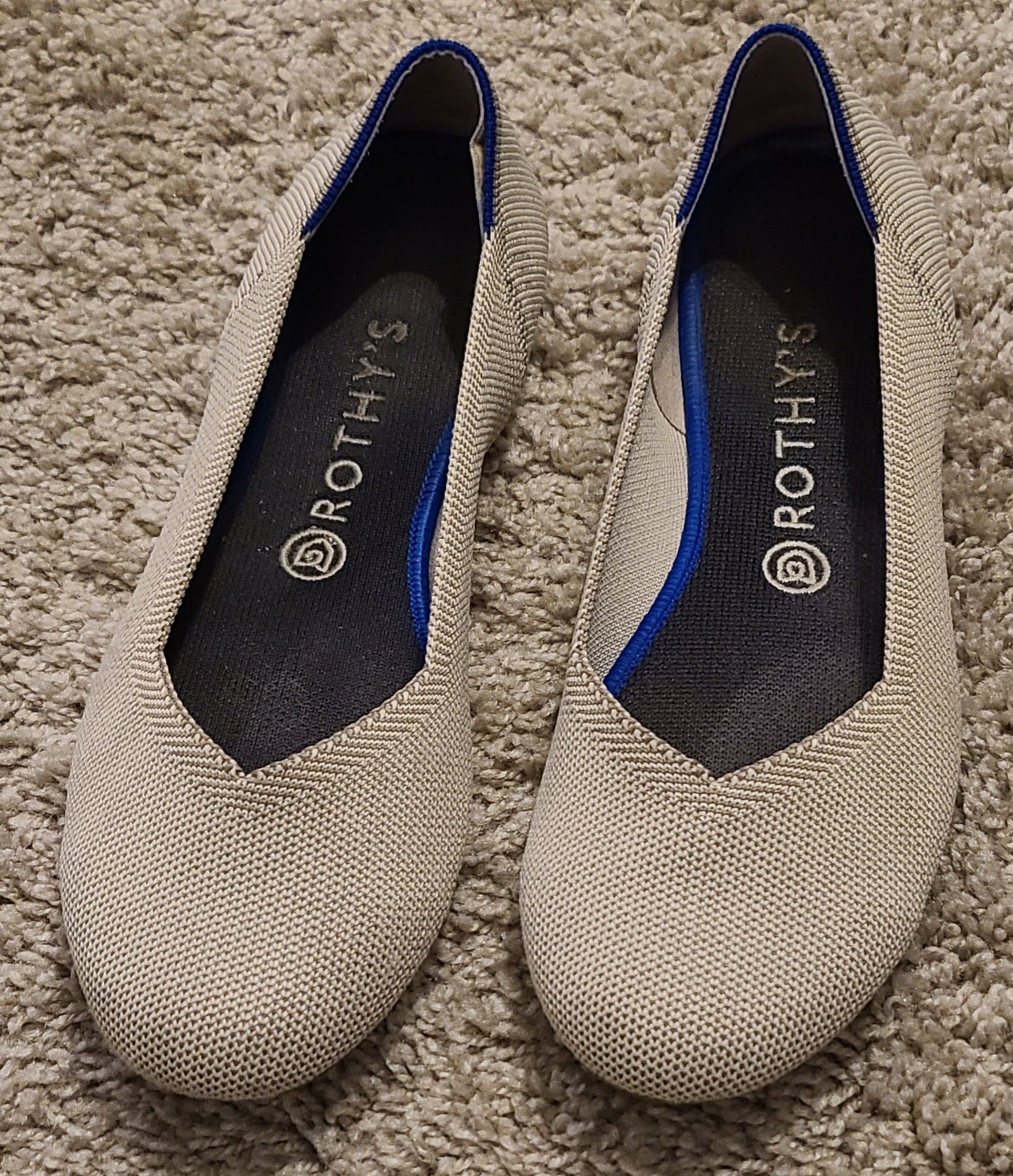 #188 Women's Size 9.5 Rothy's Gray/Silver Ballet Flats (RUN SMALL)