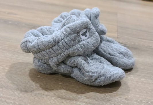 Seller #4 - Burts Bees Cotton Gray Booties 0-3 months