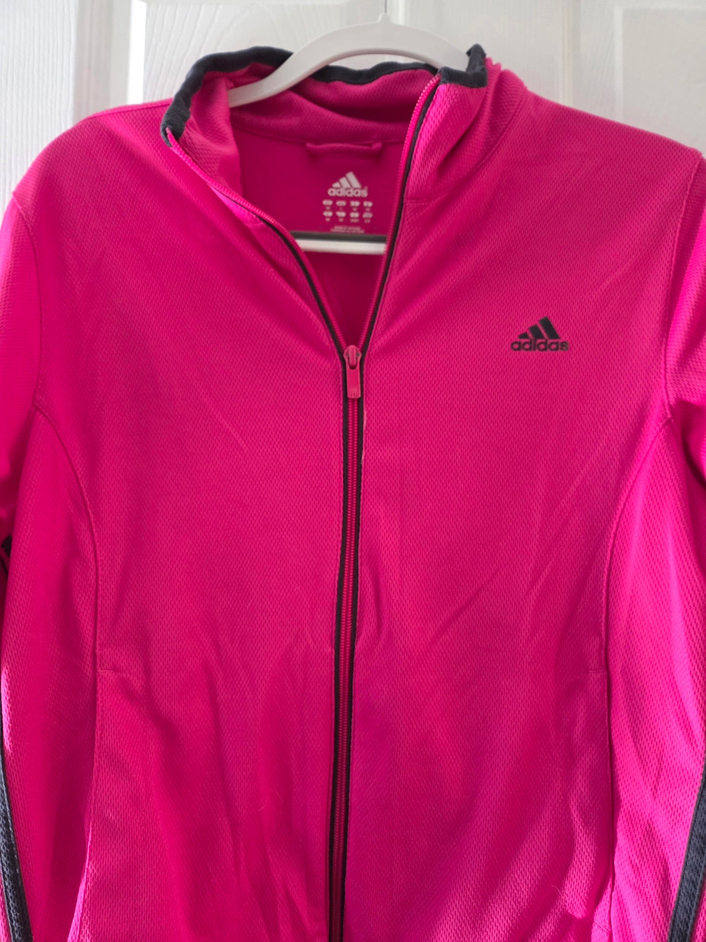REDUCED Seller 184 pink adidas zip up size large