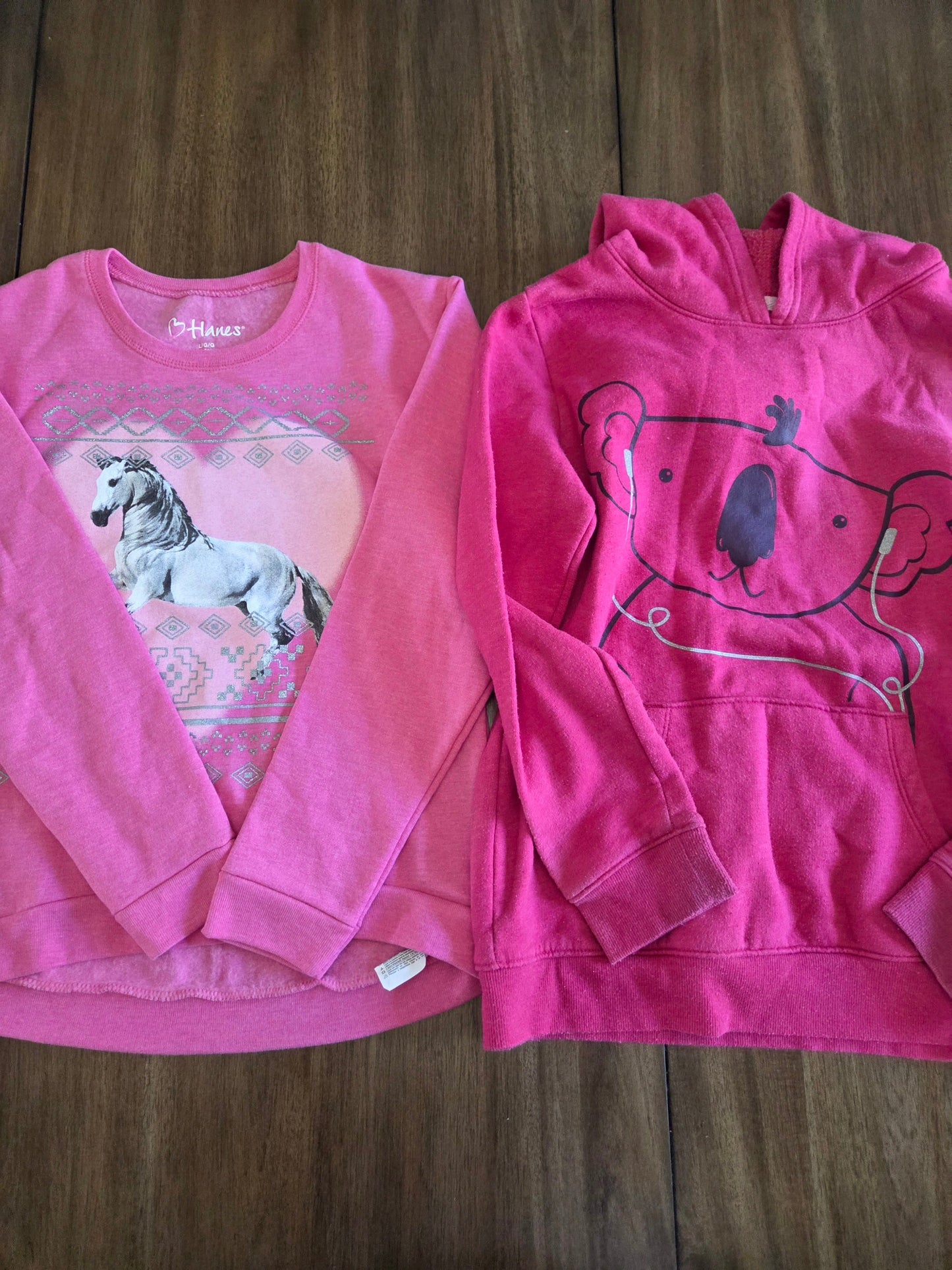 REDUCED Seller 184 girls pink sweatshirts size  Large